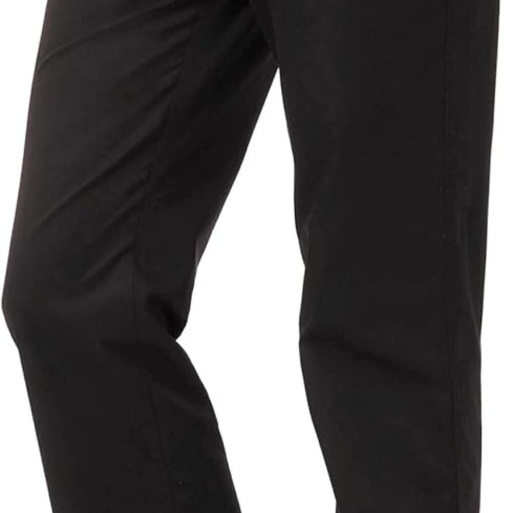 Women's Lightweight Slim Chef Pants Polyester Cotton Black Extra Large Kitchen W
